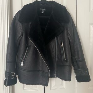 New Look Fur Aviator Jacket